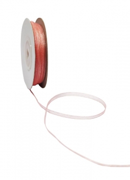 Organza-Geschenkband lachsfarbe hell 3mm breit, 48,5m